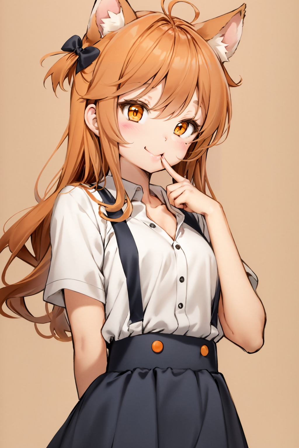 01919-3677159093-Orange background, Orange theme,Warm lighting,Golden hour,Fan Qi, anime art, a manga drawing, furry art,1 girl,cute girl,kawaii,.png